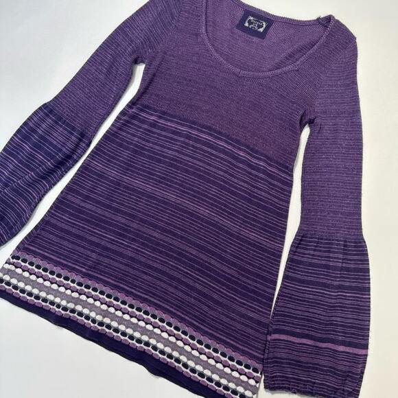 Y2K Decree Babydoll Long Sleeve Tunic Sweater - Picture 1 of 6